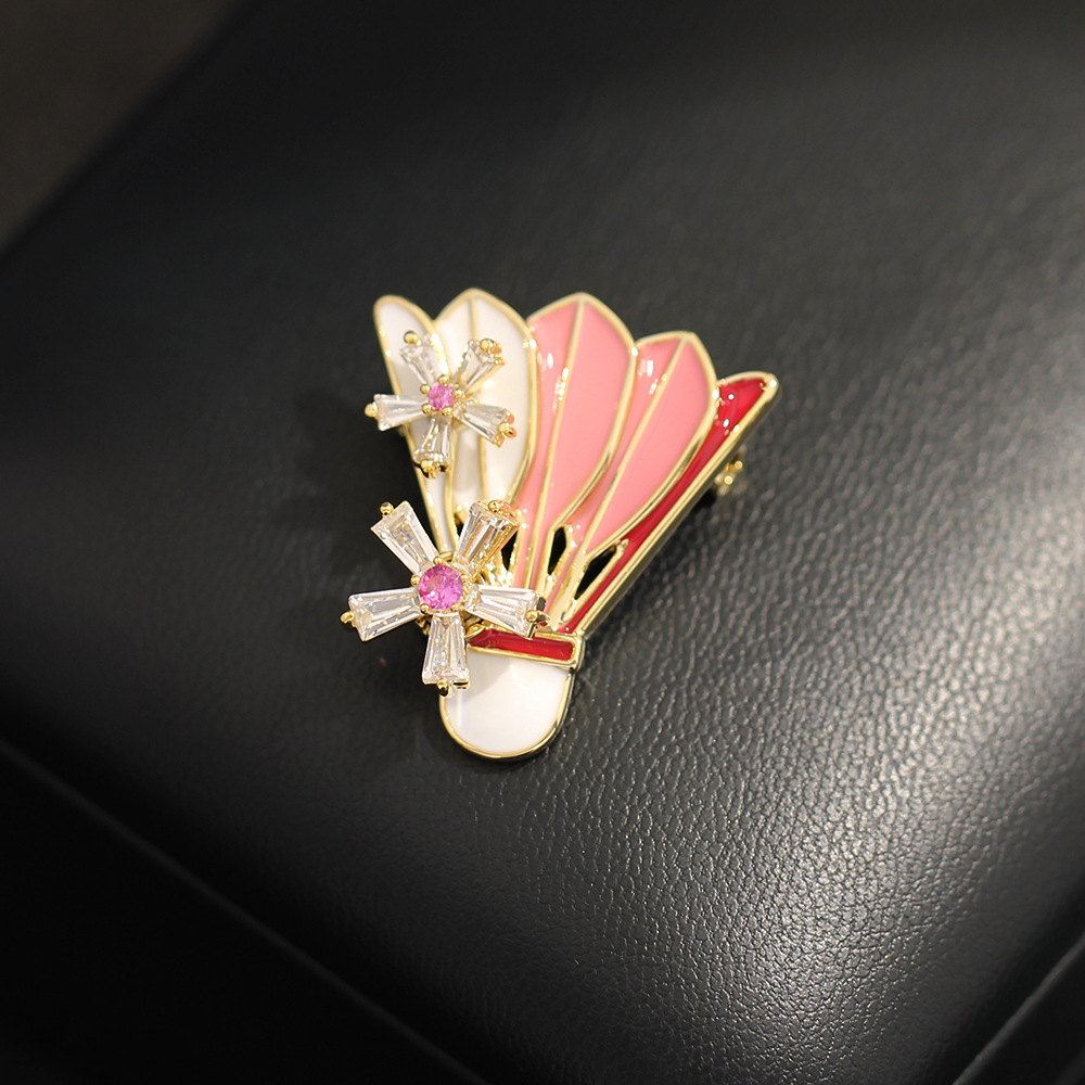 Badminton Event - Broche Deportivo Creativo de Dos Colores