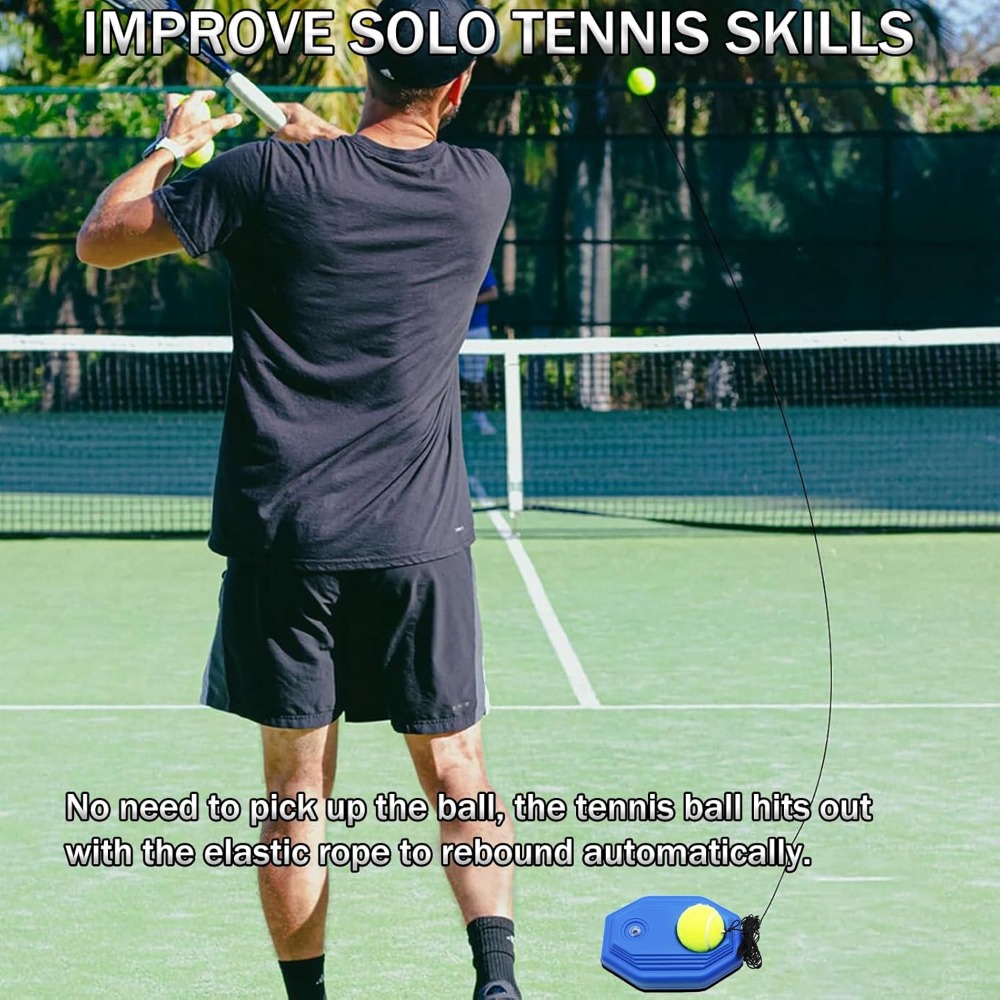 Entrenador de tenis portátil d - Badminton Rebound Trainer reseña y precio